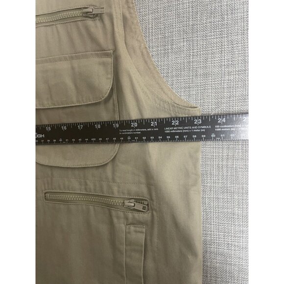 HUMVEE Vest Mens Large Khaki Back Pocket Hunting Photography Fishing Cargo Tan - Picture 6 of 11